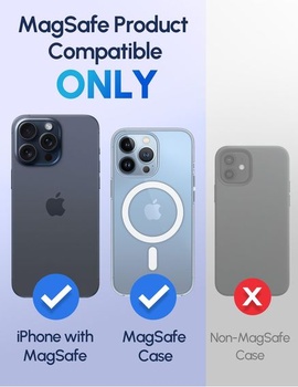 GripMate krúžok na telefón pre MagSafe, trblietavo strieborný