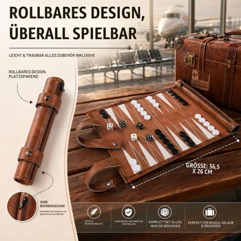 Cestovný backgammon, sada akrylových backgammonov - Klasická dosková hra pre rodiny, cestovanie a