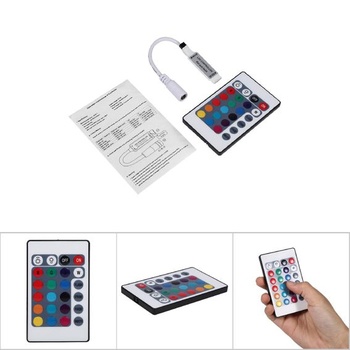Infračervené dálkové ovládání RGB LED, ovládání jasu/barev, mini velikost pro páskové světelné