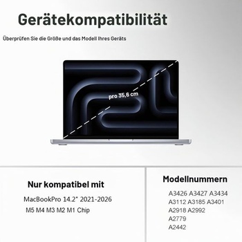 Mäkké PP puzdro pre MacBook Pro 14 palcov 2026-2021, matná citrusovo žltá matne čierna MacBook Pro