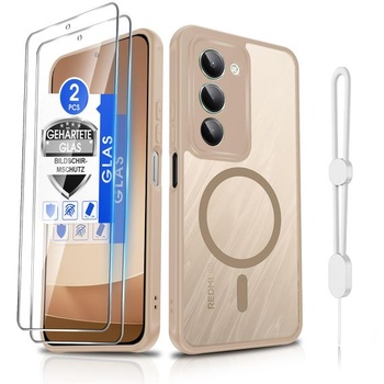 Puzdro na telefón Dizn pre Xiaomi Redmi 15 4G/5G: pre MagSafe, 2 ochranné fólie z tvrdeného skla,