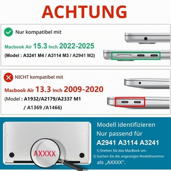 Pouzdro pro MacBook Air 15 palců 2026-2023 M2 M3 M4 M5, tmavě zelené tmavě zelené MacBook Air 15,3