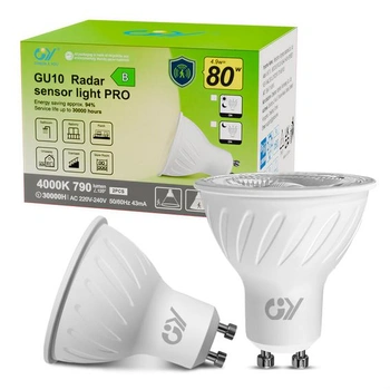 LED žiarovka GY GU10 s pohybovým senzorom, 4,9 W (nahrádza…