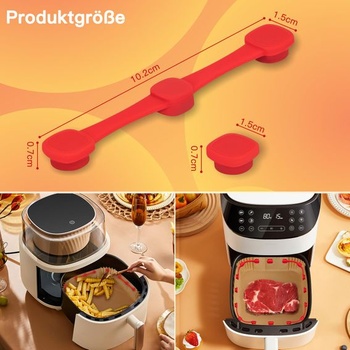 Magnety do fritézy na pečicí papír, silikonové magnety na pečicí papír do fritézy, červené