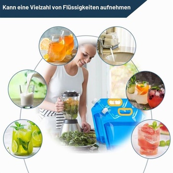 Skladací kanister na vodu 2,5 l/5 l/10 l, skladacia nádoba na vodu, kanister na pitnú vodu s