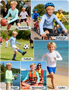 Niksa UV Shirt Detské plavecké tričko s dlhým rukávom UPF 50+ Rýchloschnúci rashguard pre