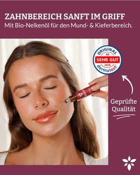 Heldengrün® Bio klinček Roll-on [100% prírodný] - Teplý a korenený roll-on na čeľusť, krk a spánky
