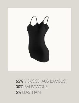 Dámske bambusové tielka Basic Treasure, 3 ks, špagetové / široké ramienka, stredná veľkosť, čierne