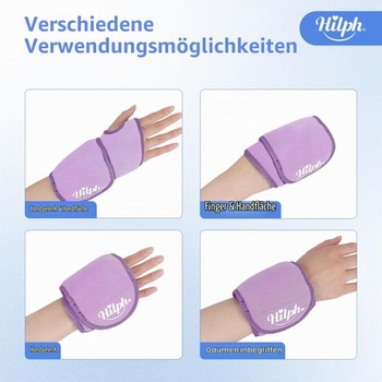 Chladicí podložky na zápěstí Hilph Cooling Cuff, opakovaně použitelné, fialové - 1 kus