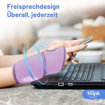 Chladicí podložky na zápěstí Hilph Cooling Cuff, opakovaně použitelné, fialové - 1 kus