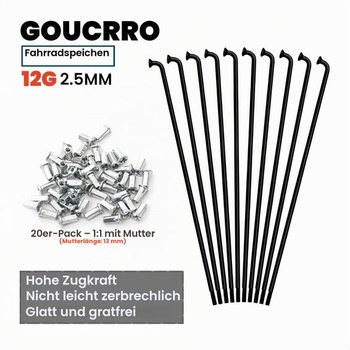 Dráty pro elektrokola, elektrokola, tříkolky, 12G, 2,5 mm, ocel, 131 mm-298 mm, s měděnou krytkou,