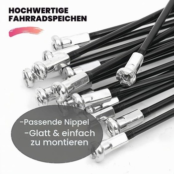 Drôty pre elektrobicykle, elektrobicykle, trojkolky, 12G, 2,5 mm, oceľ, 131 mm-298 mm, s medenou krytkou,