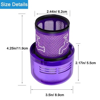 2x umývateľné náhradné filtre pre Dyson Cyclone V10 SV12, filtre do vysávača Animal Absolute Total