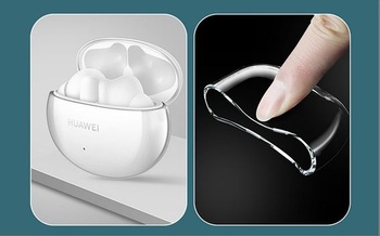 Průhledné pouzdro GIOPUEY kompatibilní s Huawei FreeBuds 6i, TPU nárazuvzdorné ochranné pouzdro,