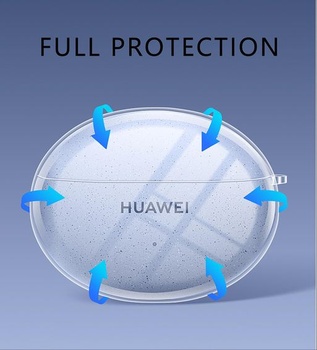 Průhledné pouzdro GIOPUEY kompatibilní s Huawei FreeBuds 6i, TPU nárazuvzdorné ochranné pouzdro,