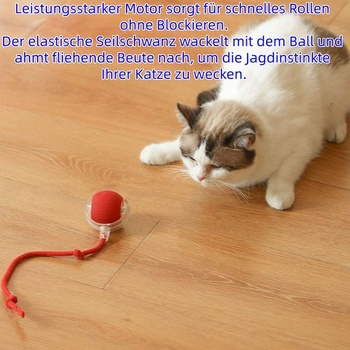 Interaktívna hračka pre mačky s chvostom, aktivovaná pohybom pre domáce mačky, modrá