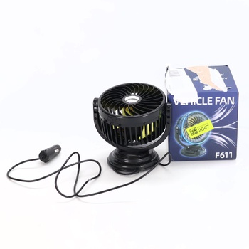 Ventilátor do auta, 12V ventilátor do auta, otočný o 360 °, ventilátor do auta, napájaný zo