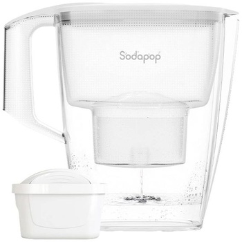 Filtračná kanvica na vodu Sodapop Selina White Water vrátane 1 filtračnej patróny, objem 3 l, vhodná