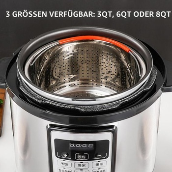 Naparovací kôš pre Instant Pot, nerezový naparovací kôš na zeleninu (3 l)