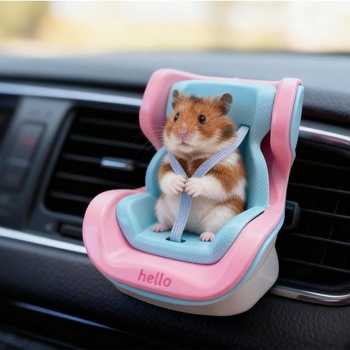 Mini autosedačky pre škrečky, malý držiak na vetrací otvor autosedačky s nastaviteľnými popruhmi,