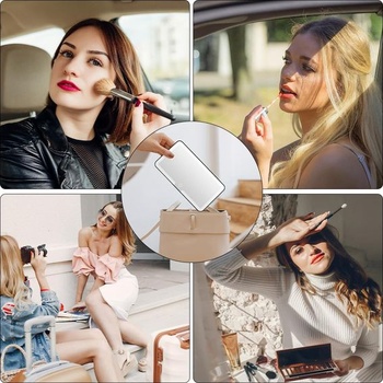Slnečná clona do auta s kozmetickým zrkadlom, make-up zrkadlo do auta s LED osvetlením, 23,5*