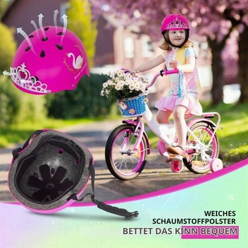 Dětská helma Nattork pro dívky a chlapce, dětská cyklistická helma pro kutily pro více sportů,
