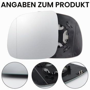 Výmena skla zrkadla pre VW T5 T6 ľavé vyhrievané sklo vonkajšieho zrkadla Gauche