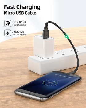 Krátky micro USB kábel 0,15 m [3 kusy, 15 cm], Nabíjací micro USB kábel
