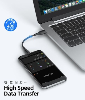 Krátky micro USB kábel 0,15 m [3 kusy, 15 cm], Nabíjací micro USB kábel