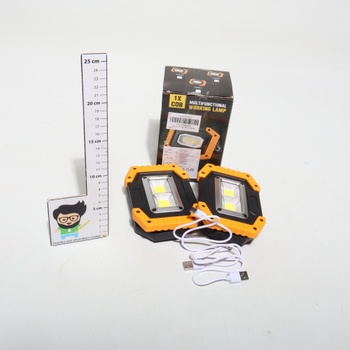 Tekstap LED pracovné svetlo, dobíjacia kempingová lampa, prenosné, 2xCOB 30W 1500LM LED pracovné