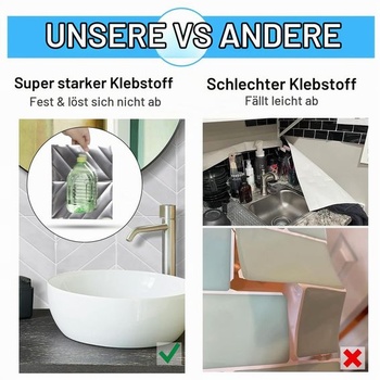 3D samolepicí dlaždice do kuchyně WoStick