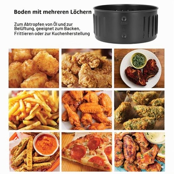 Náhradní košík do fritézy o objemu 2,6 l, univerzální košík do fritézy s nepřilnavým povrchem a