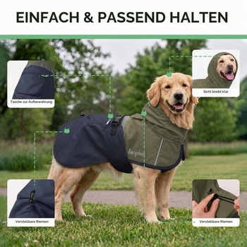 Pláštenka pre psa Luciphia XL zelená/modrá