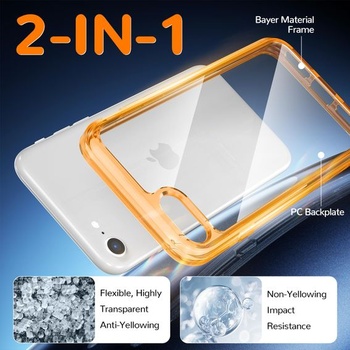 Púzdro pre iPhone SE 2020/2022 iPhone 7/8, Priehľadné púzdro na telefón s úpravou proti žltnutiu,