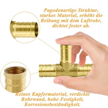 T-kus vodovodná prípojka, 12mm záhradná hadica T-kus rúrková spojka konektor hadice adaptér pre