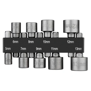 Súprava 9 nástrčných kľúčov HPHOPE 5 mm-13 mm, adaptér pre…