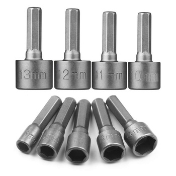 Súprava 9 nástrčných kľúčov HPHOPE 5 mm-13 mm, adaptér pre nástrčné bity