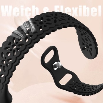 Silikonové náramky kompatibilní s Fitbit Charge 6 - 3 kusy s květinovou krajkou, měkké prodyšné,