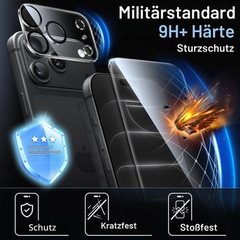 Ochranný kryt displeja a fotoaparátu JETech pre iPhone 18 Pro Max, balenie 2+2 kusov