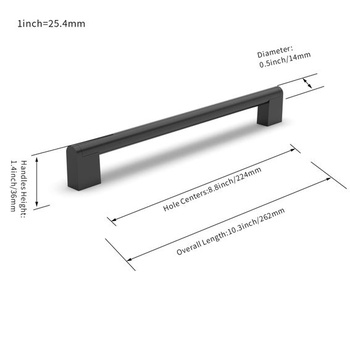 Súprava 5dielnych nábytkových úchytiek FURNIWARE, rozstup otvorov 224 mm, nerezová oceľ, úchytky skriniek,