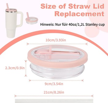 2 náhradné viečka pre kelímky Stanley 40oz/1,2 l, opakovane použiteľné viečka na kelímky Stanley,