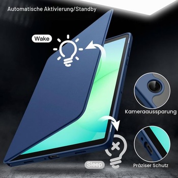 Otočné púzdro JETech pre Samsung Galaxy Tab A11 Plus, tmavo modré