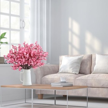 N&T NIETING Umelé kvety gypsofily, 12 kusov umelých kvetov gypsofily pre DIY svadobné kytice,