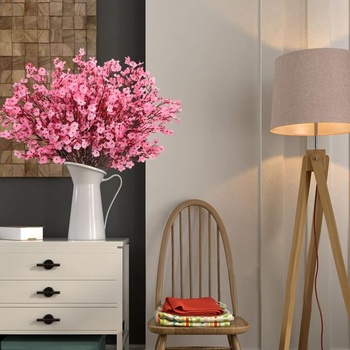 N&T NIETING Umelé kvety gypsofily, 12 kusov umelých kvetov gypsofily pre DIY svadobné kytice,