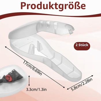 Sada 2 priehľadných cestovných puzdier na holiaci strojček, prenosného krytu na manuálnu holiaci