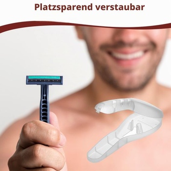 Sada 2 priehľadných cestovných puzdier na holiaci strojček, prenosného krytu na manuálnu holiaci