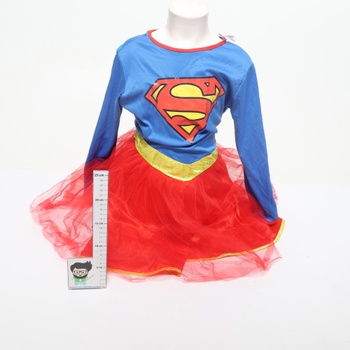 Ciao- Supergirl Módny prevlek dievčenské oficiálne DC Comics (veľkosť 5-7 rokov) s tylovou sukňou, modrá,