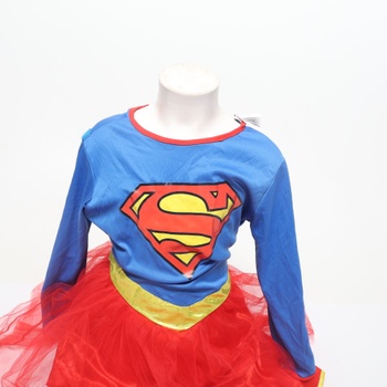 Ciao- Supergirl Módny prevlek dievčenské oficiálne DC Comics (veľkosť 5-7 rokov) s tylovou sukňou, modrá,