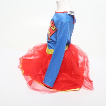Ciao- Supergirl Módny prevlek dievčenské oficiálne DC Comics (veľkosť 5-7 rokov) s tylovou sukňou, modrá,