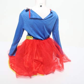 Ciao- Supergirl Módny prevlek dievčenské oficiálne DC Comics (veľkosť 5-7 rokov) s tylovou sukňou, modrá,
